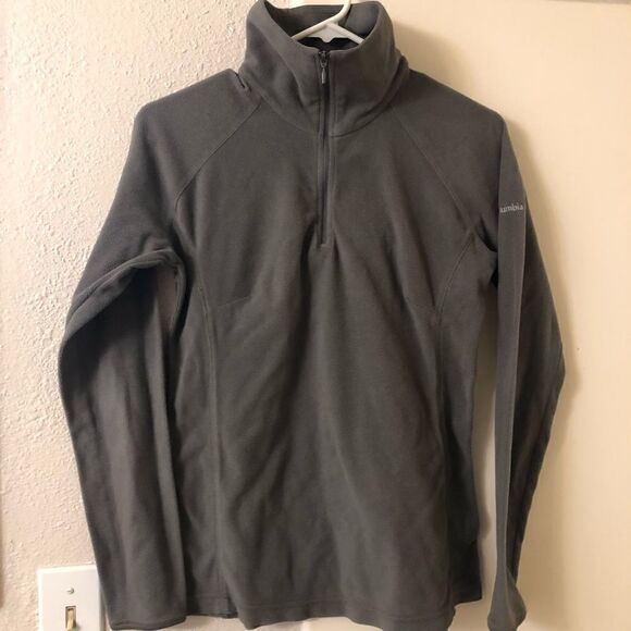 Columbia womans light weight fleece pull over sweatshirt gray -Small - Picture 2 of 7